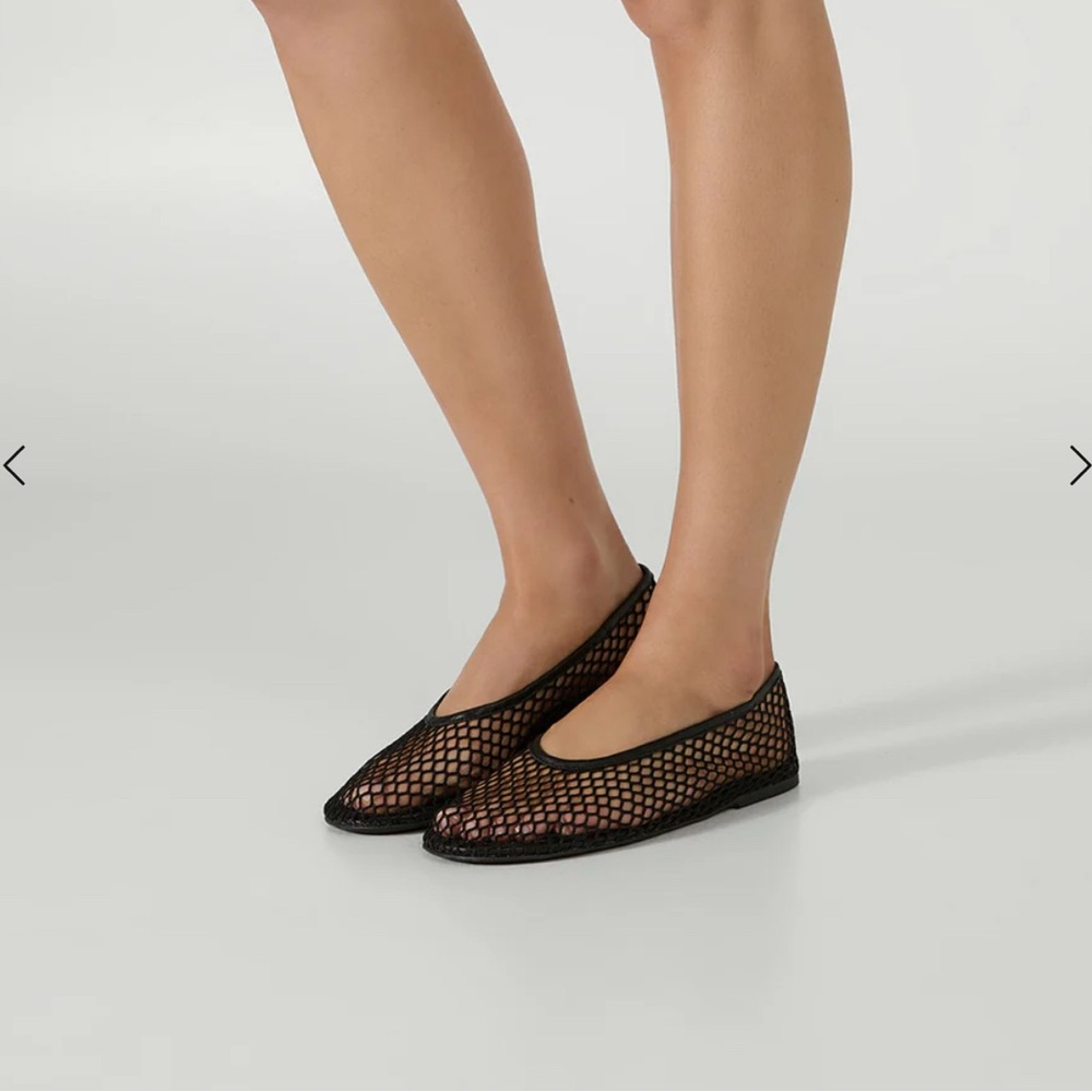 Tony Bianco Black Mesh Flats